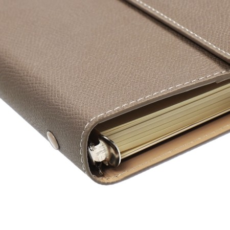 Organizer on the rings A5, 100l, line, K/deputy, with a pen, in gift. box., Gray-3