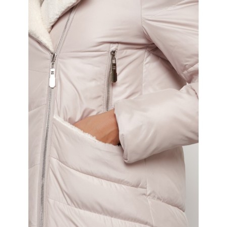Coat insulated winter female, size 54, beige color-17