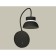 Wall lamp with Ambrella Light, XB9596100, GX53 LED 12 W switch, black sand, white matte