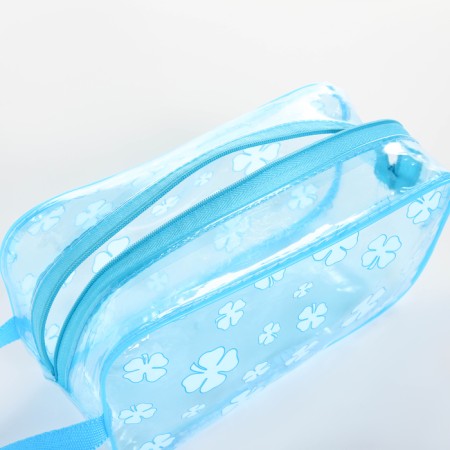 Cosmetic bag with lightning, blue color-4