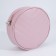 Women's Bag -round artificial leather, 18x18 cm, pink color