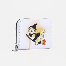 Children's wallet with lightning, white color