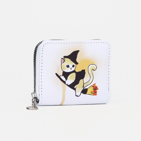 Children's wallet with lightning, white color