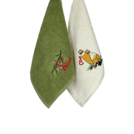 A set of terry napkins Diva Afrodita Ceylin "Oliva", size 30x50 cm, 2 pcs-3