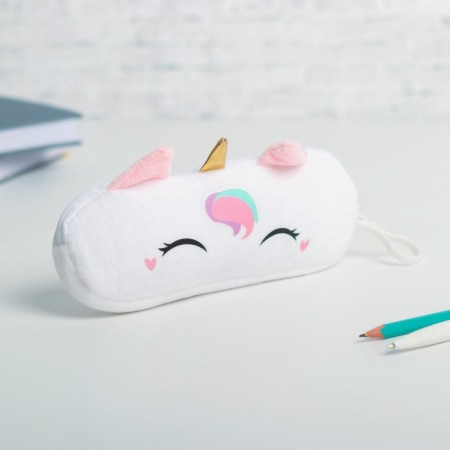 School Penal "Unicorn", 20 × 6.5 cm, plush, white-3