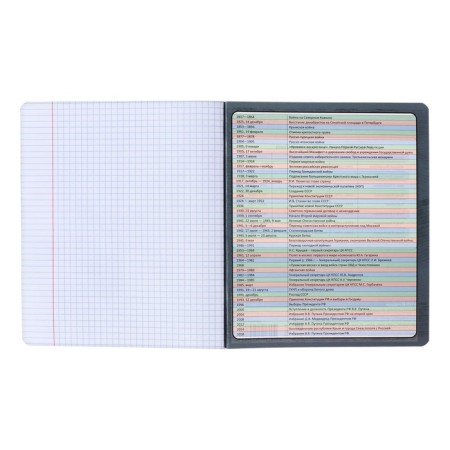 Subject notebook, 48 sheets, cage, history of Erichkrause "Chubrik", plastic cover silk-screen covers, Bloc Offset 100%, information block-8