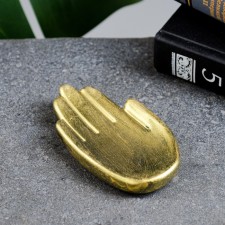 Подставка для мелочей "Ладошка" состаренное золото, 9х5х2см