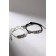 Bracelets "Demetrons" on Magnet, Love with heart, black and white color, 8 cm