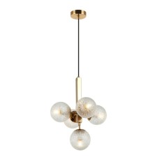 Suspension Felis 5xe27 40W, size 36x36x50-150 cm, bronze color