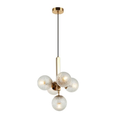 Suspension Felis 5xe27 40W, size 36x36x50-150 cm, bronze color