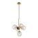 Suspension Felis 5xe27 40W, size 36x36x50-150 cm, bronze color