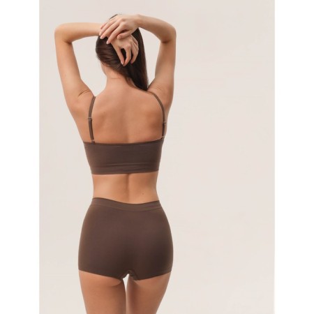 Top female supporting on thin straps Mirey Top Shaper Spalla Stretta, size 44-46, dark brown color-4
