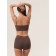 Top female supporting on thin straps Mirey Top Shaper Spalla Stretta, size 44-46, dark brown color