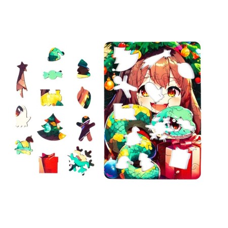 Puzzle "Girl and Snake", 54 children.-2