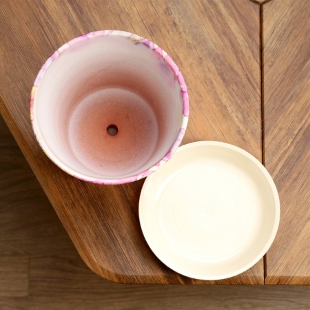 Set of pots Avangard Elegant, 0.3 / 0.8 / 1.7 / 3.2 l, yellow-pink-3