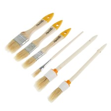 Набор кистей SPARTA, плоские 3/4", 1", 1.5", круглые №1, №2, №4, 6 шт.