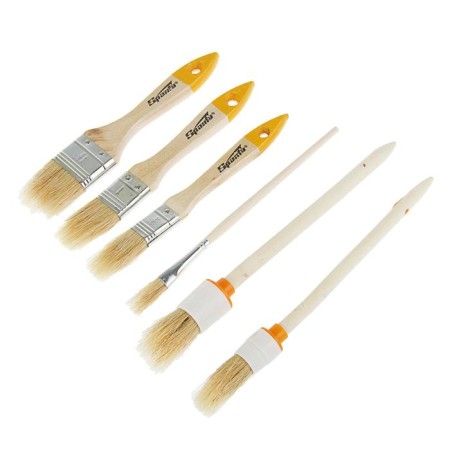 Set of SPARTA brushes, flat 3/4 ", 1", 1.5 ", round No. 1, No. 2, No. 4, 6 pcs.