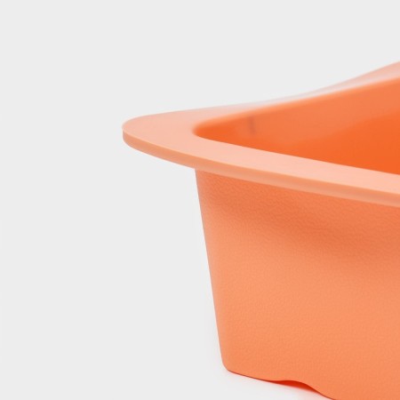 Baking shape of the share "Bread. Stripes ”, silicone, 27.5 × 13.5 × 7 cm (internal 23.5 × 10), peach color-5