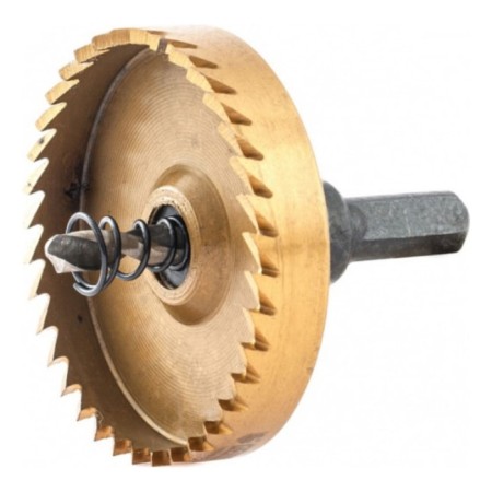 Metal crown Denzel 724120, HSS, 63 mm, nitridetan coating