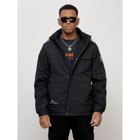 Sports male jacket, size 48, black color-4