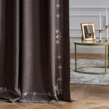 Set of curtains "Bridget", size 2x200x270 cm, color gray color-1