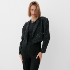 Жакет женский MINAKU: Green trend цвет чёрный, р-р 44