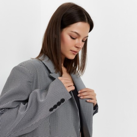 Women's jacket Minaku: Classic Black and White Color, Rr. 46-48-5