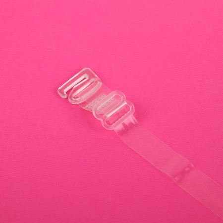 Straps silicone, fittings fittings, 1 cm, 37 cm, pair, color transparent-3