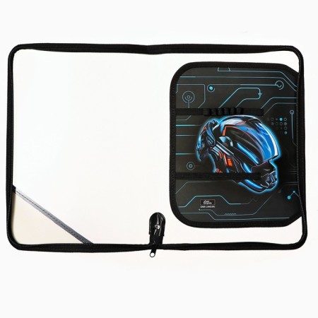 Labor folder A4, 325 x 230 x 25 mm, lightning around, folding bar, plastic, PTR-1, calligrata "Moto helmet"-3
