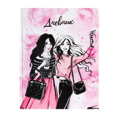 Diary for grades 5-11, "stylish girl", a solid cover 7BC, glossy lamination, 48 sheets-1