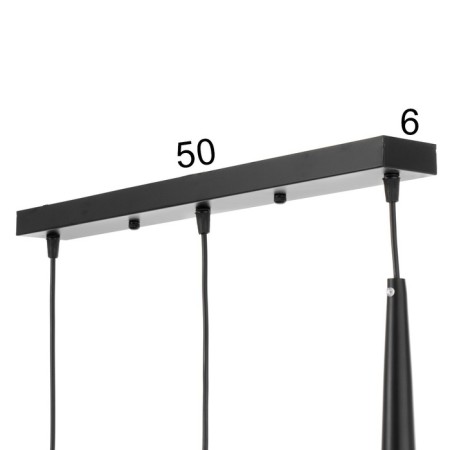 Bayerlux suspension Bayerlux “Titan” 3xLED 9W 4000K Black 50x5.3x53-203cm-6