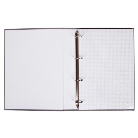 Notebook on 4 rings A4, 80 sheets in the Newtone Pastel cage gray pearls, glossy lamination-1