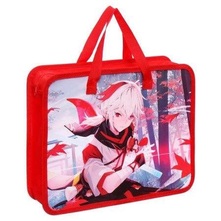 Folder with handles plastic A4 Calligrata "Anime", 32.2x25.6x7 cm,-1
