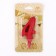 Candle for the cake the figure "Oval" "4", red, 5.5 cm