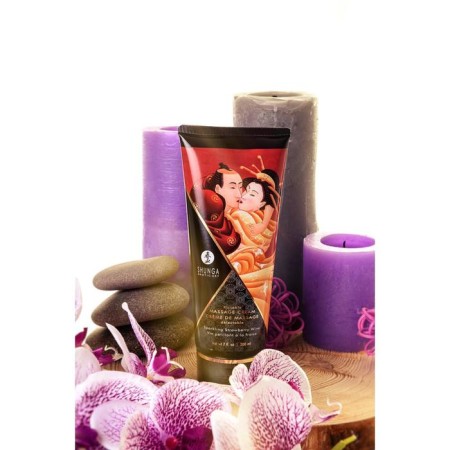 SHUNGA massage cream "Strawberries and champagne", edible, 200 ml-4