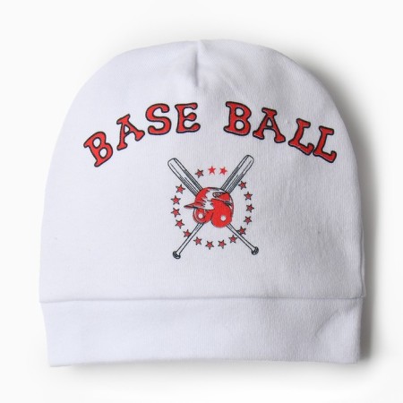 Baby hat, white color, b/r (0-12 months)