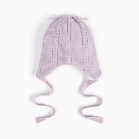 A hat for a girl, the color is light lilac, size 40-42 cm-2