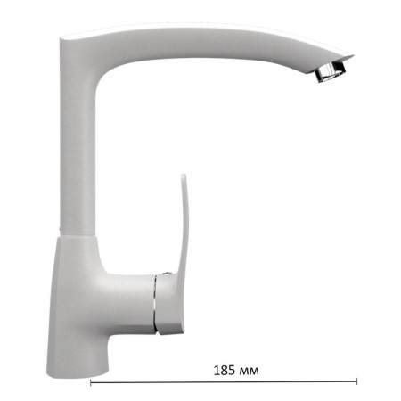 Kitchen mixer Ulgran U005-341, ultra-white color