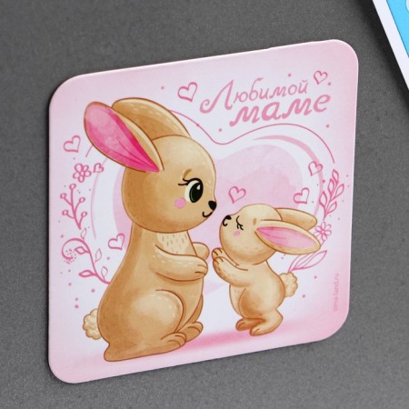 Polymer Magnet "Beloved Mom", 7 x 7 cm-2