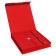 Organizer on the rings A6+, 80 sheets, leatherette, with a valve, a line, with a handle, in a gift box, red