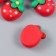 Decor for creativity plastic "Strawberry with white seeds" 2x2 cm