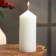 Interior candle "column", white, 6x14 cm