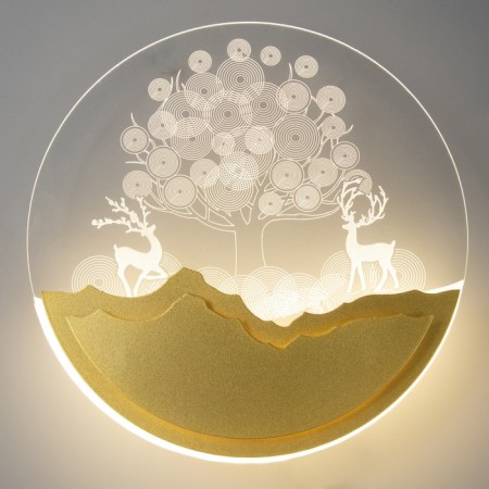 Bra "tree" LED 20W 4000k gold 24x24x4 cm-1