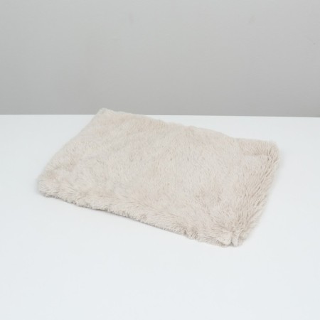 Fur mattress, long pile, 51 x 35 x 2 cm, beige-2