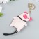 A keychain to the leatherette with carbine "Puccum Glazai Pig" 10x7.6 cm