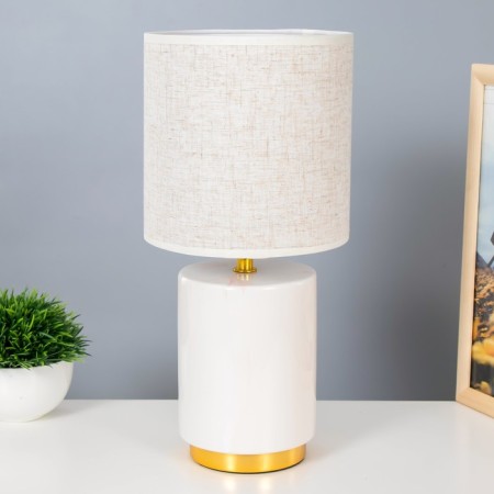 Lauren table lamp E27 40W Beige 17x17x36 cm Risalux