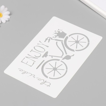 Plastic stencil "bicycle" 16x24 cm-1