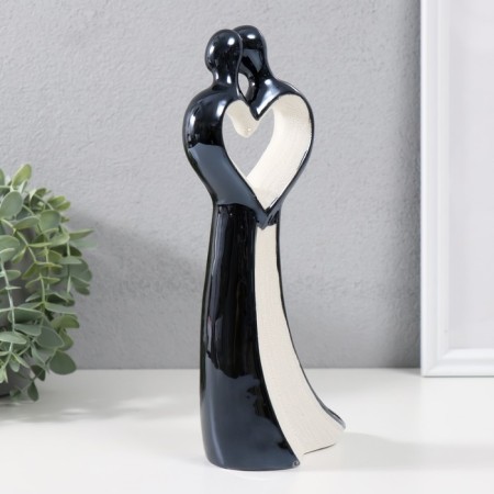 Souvenir Ceramics "One Love for Two" Black and White 24x11.5x5.5 cm-3