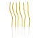 Set of candles in the cake 6 pcs. serpentine + 5 balls, gold, silver