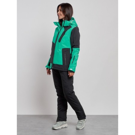 Ski costume female winter, size 42, green color-2